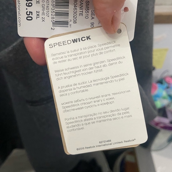 Reebok Men's Charcoal Crewneck Sweatshirt NWT‎ - Picture 4 of 7